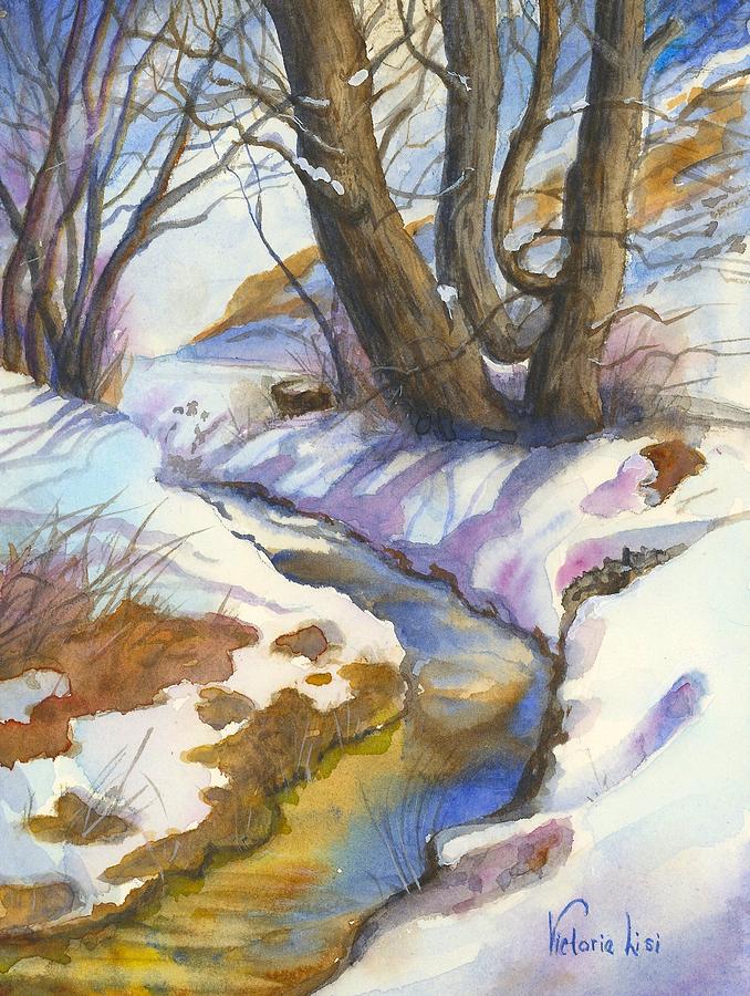 Creek at Bobcat Ridge Painting by Victoria Lisi