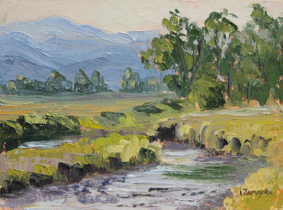 Mountain Painting - Creek at Mormon Row by Inka Zamoyska