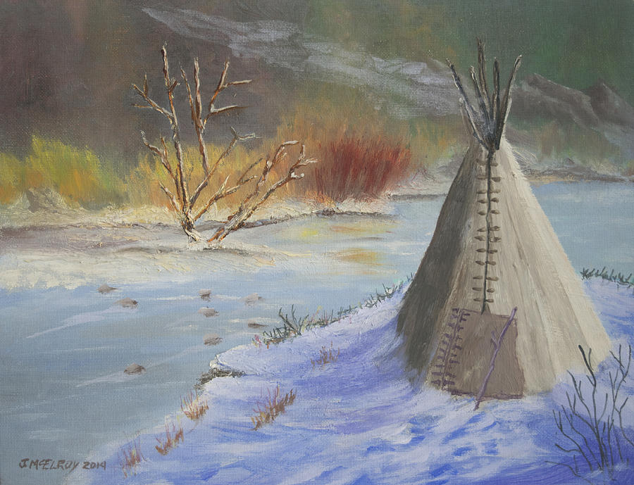 Creek Camp Painting by Jerry McElroy