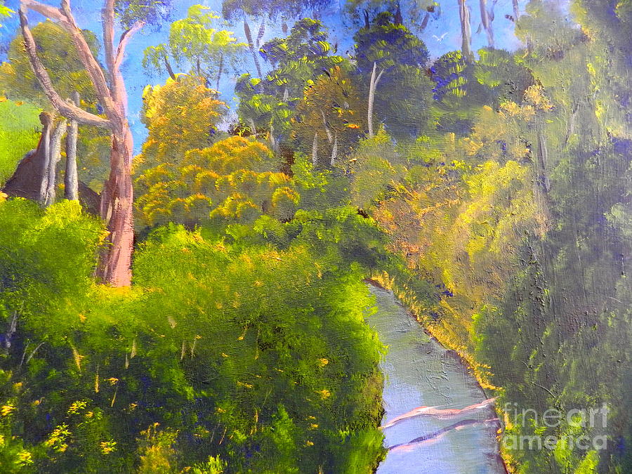 Impressionism Painting - Creek in the Bush by Pamela  Meredith