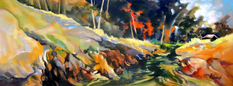 Creekside Painting by Rae Andrews