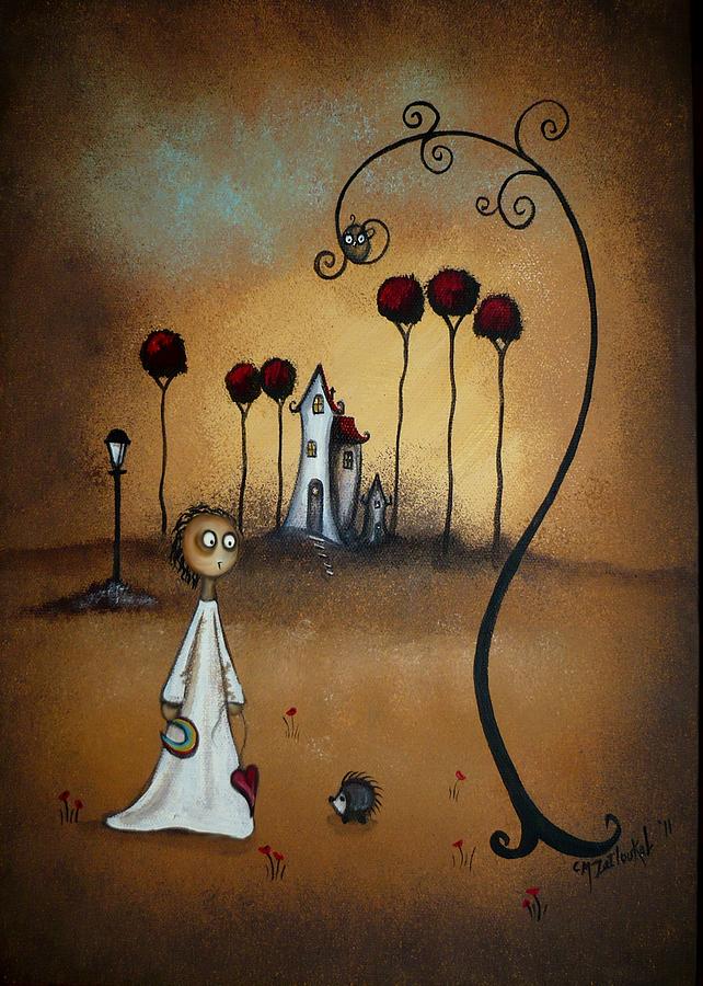 Creeper Art - Where The Heart Is Painting by Charlene Murray Zatloukal