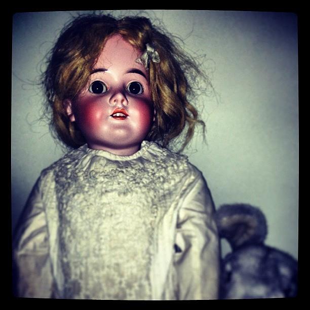 Vintage Photograph - Creepy Antique Doll #antique #vintage by Craig Kempf
