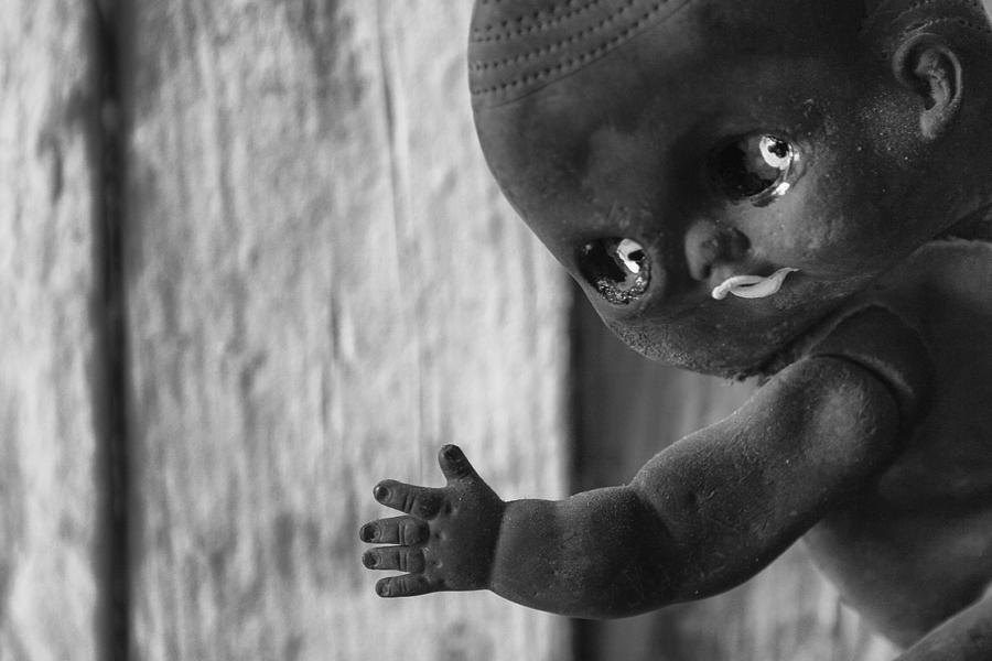 Creepy Baby BW Photograph by Scott Campbell
