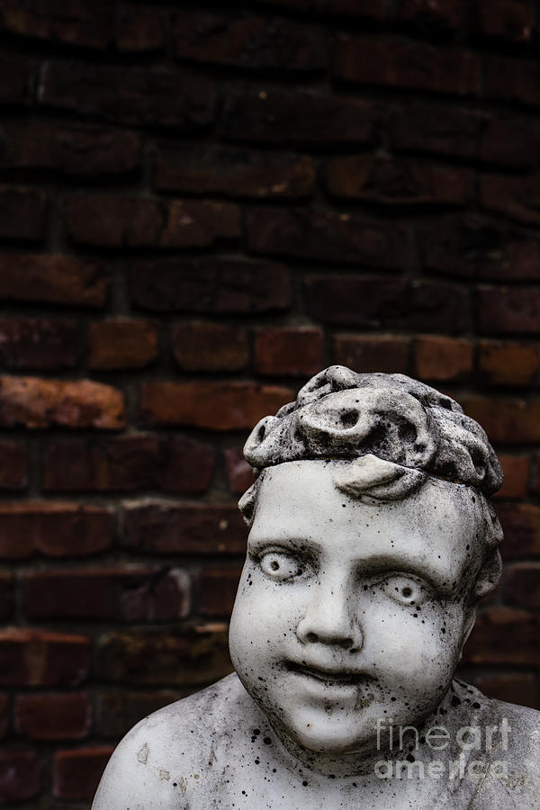 Creepy Marble Boy Garden Statue Photograph by Edward Fielding