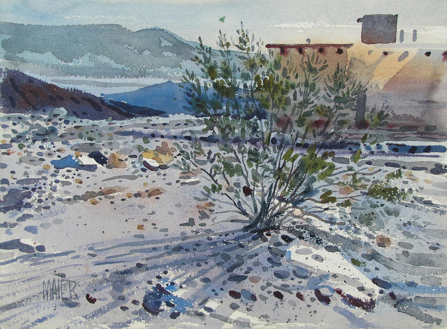 Desert Painting - Creosote Bush by Donald Maier