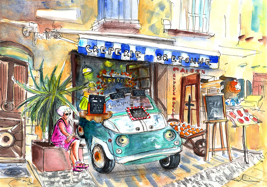 Creperie Bretonne in Collioure Painting by Miki De Goodaboom