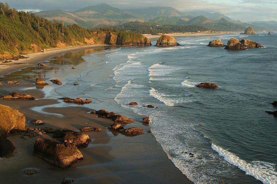 Crescent and Cannon Beach Photograph by Randall Richards - Fine Art America