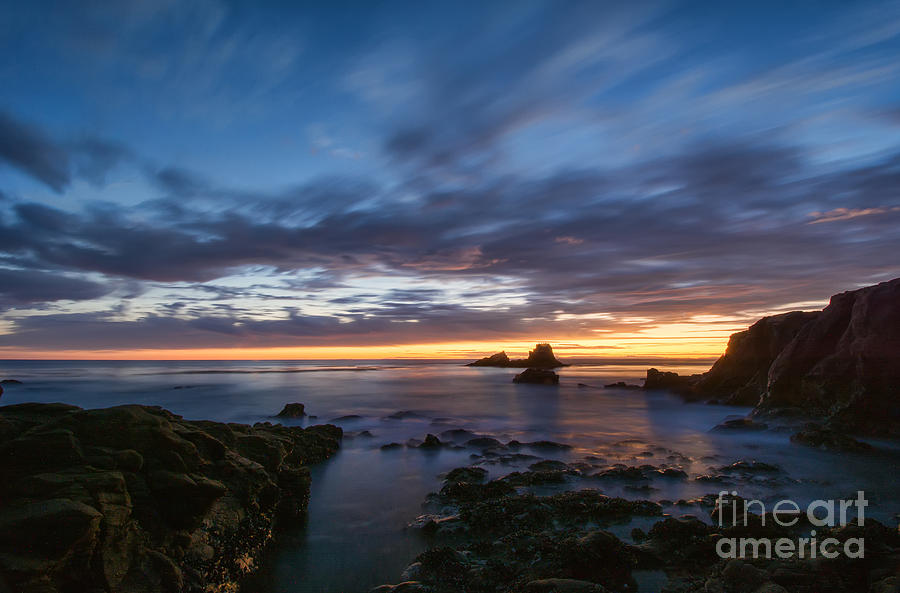 Nature Photograph - Crescent Bay Beach at Dusk by Eddie Yerkish