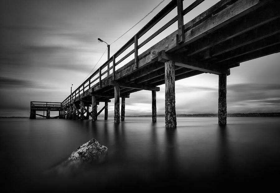 Black And White Photograph - Crescent Beach by Alexis Birkill