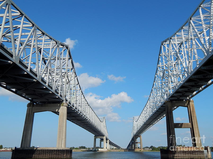Crescent City Connection In New Orleans Louisiana Photograph