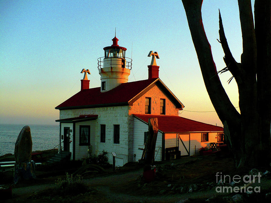 Ocean Sunset Photograph - Crescent City Lighthouse by Chad Rice