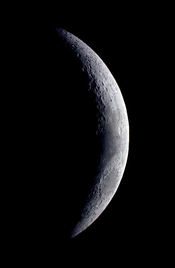Mare Crisium Photograph - Crescent Moon by John Sanford/science Photo Library