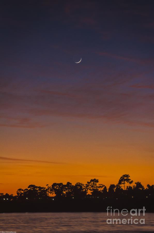 Crescent Moon Photograph by Mitch Shindelbower