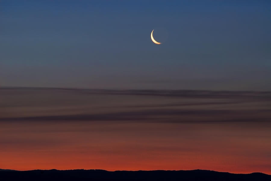 Crescent Moon  Photograph by Richard Verkuyl