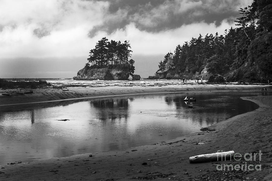 Cresent Bay in Black and White Photograph by Sonya Lang