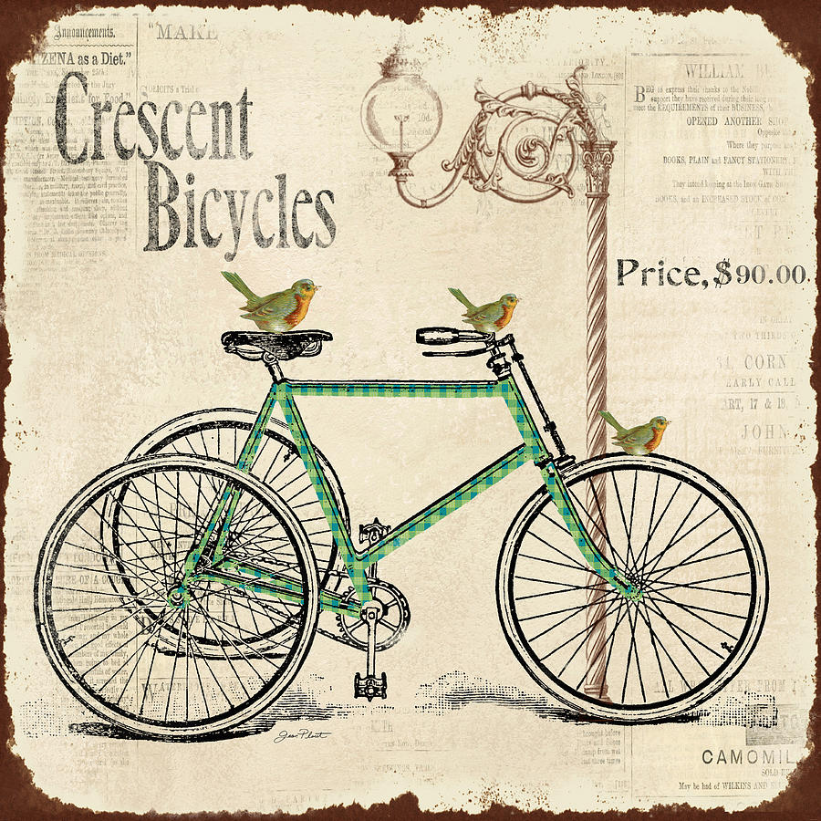 Cresent Bicycles Digital Art by Jean Plout