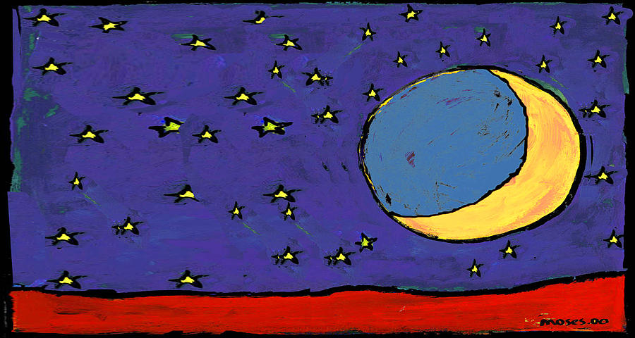 Cresent Moon Painting by Dale Moses