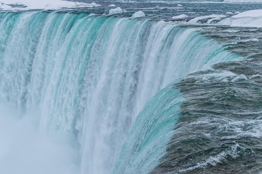 Crest of Horseshoe Falls In Winter Photograph by Ray Sheley Fine Art America