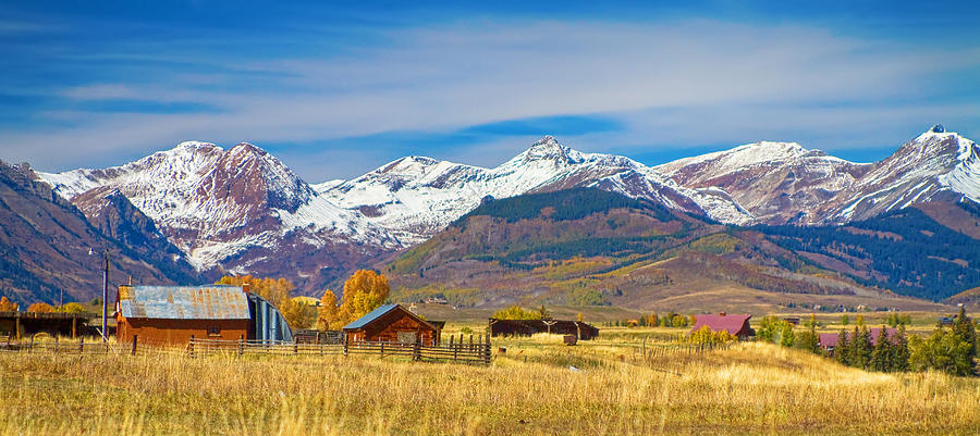Crested Butte Autumn Landscape Panorama Photograph by James BO Insogna