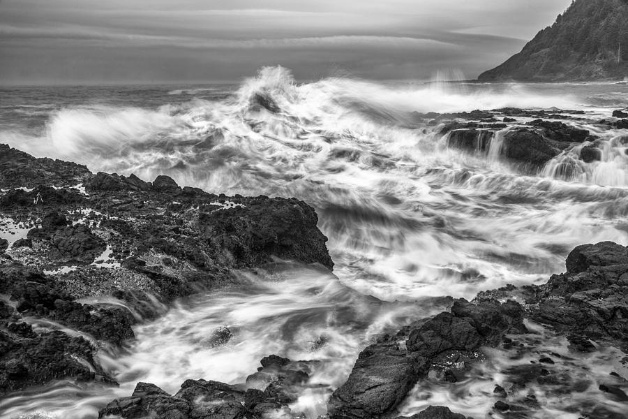 Black And White Photograph - Cresting Wave by Jon Glaser