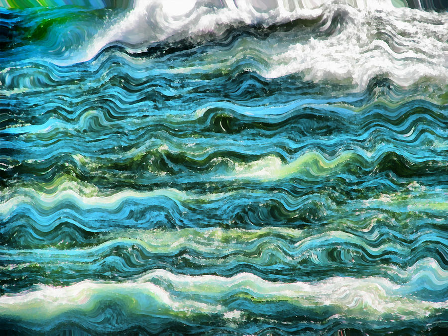 Cresting Waves Part 1 Digital Art by Michelle Calkins