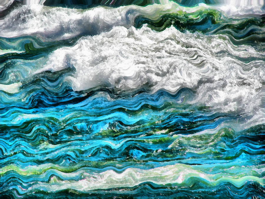 Cresting Waves Part 2 Digital Art by Michelle Calkins