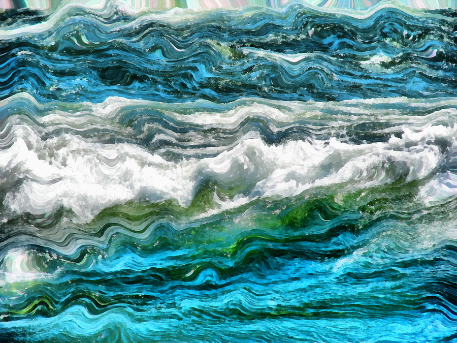Cresting Waves Part 3 Digital Art by Michelle Calkins