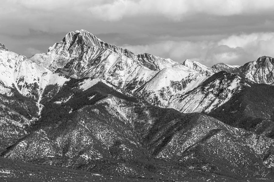 Black And White Photograph - Crestone Peak  by Aaron Spong