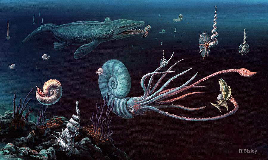 Cretaceous Marine Animals Photograph by Richard Bizley