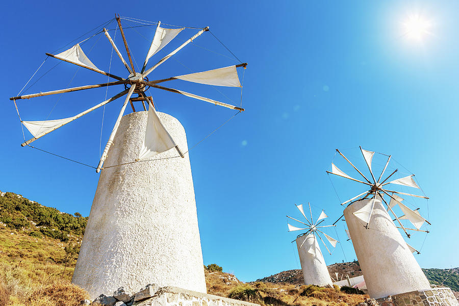 Crete Windmills Greece Photograph by Mlenny