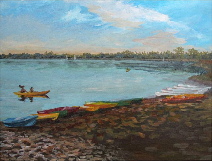 Creve core park Painting by Ping Yan