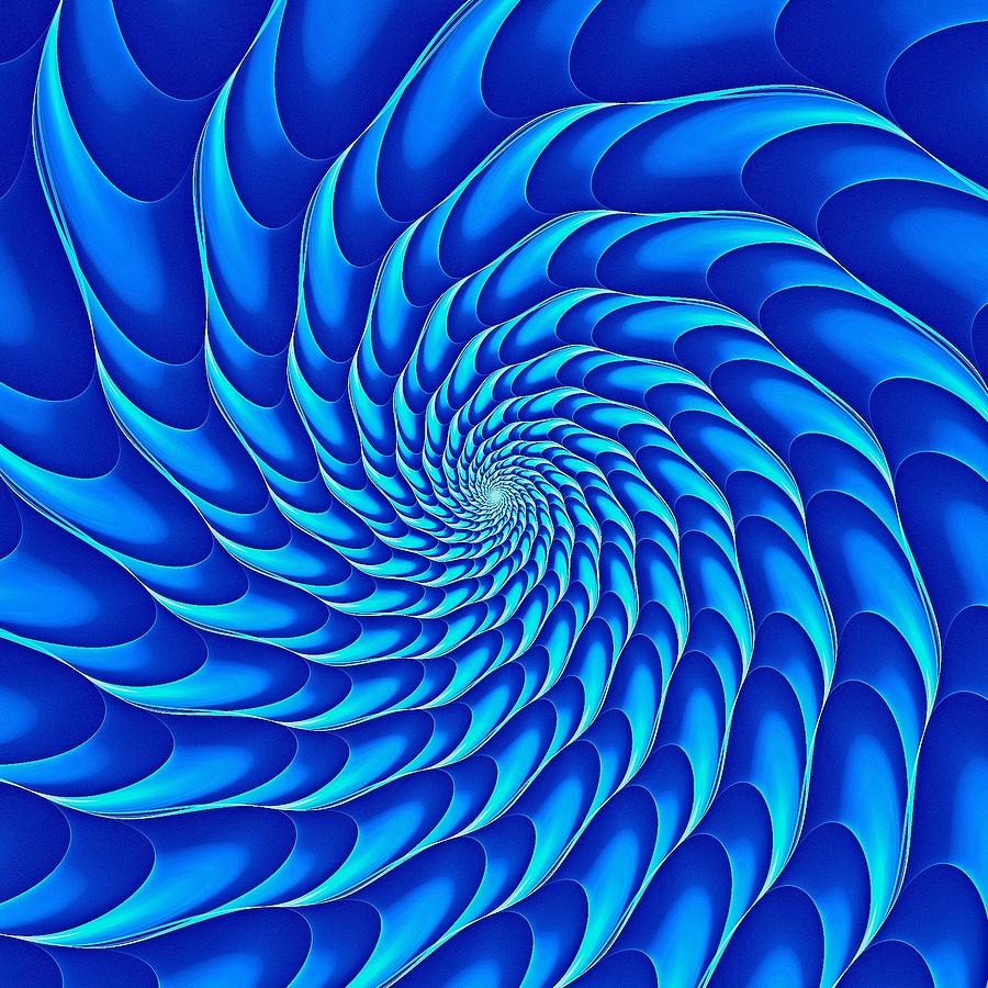 Cricca Nut Vortex Blue Digital Art by Doug Morgan