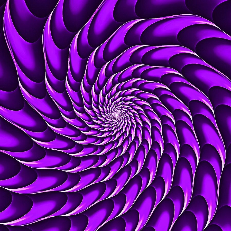 Cricca Nut Vortex Purple Digital Art by Doug Morgan