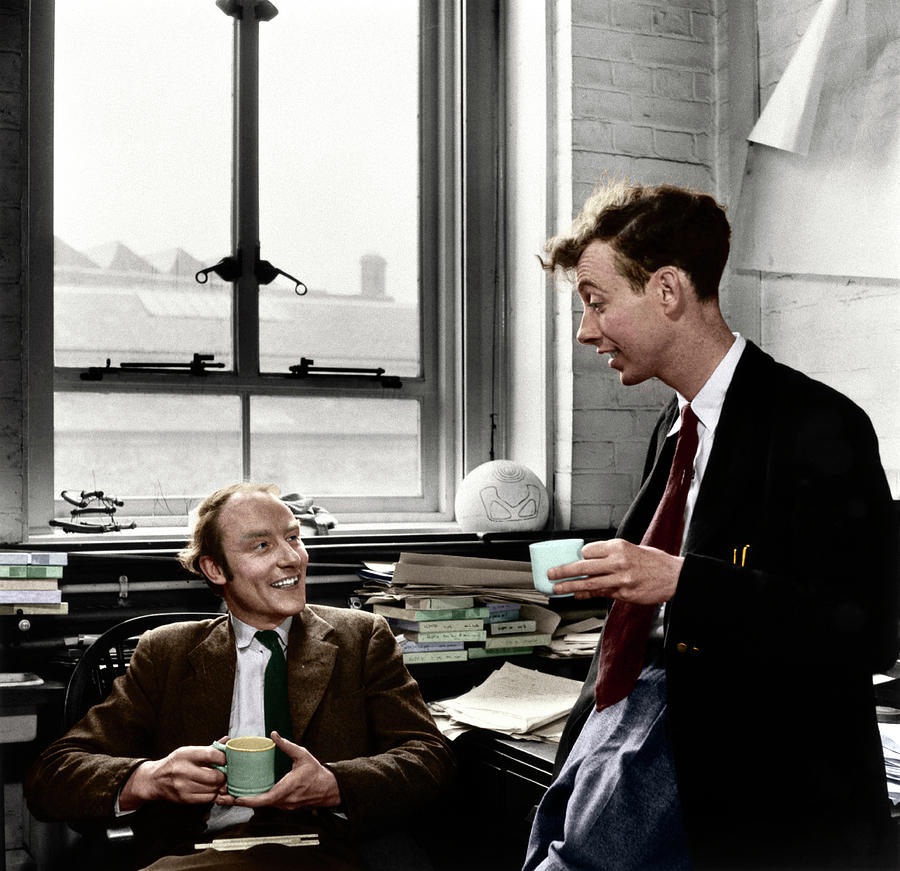 Crick & Watson In 1953 Photograph by Photograph By A. Barrington Brown, Copyright Gonville And Caius College, Cambridge. Coloured By Science Photo Library