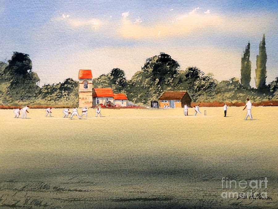 Cricket Painting by Bill Holkham