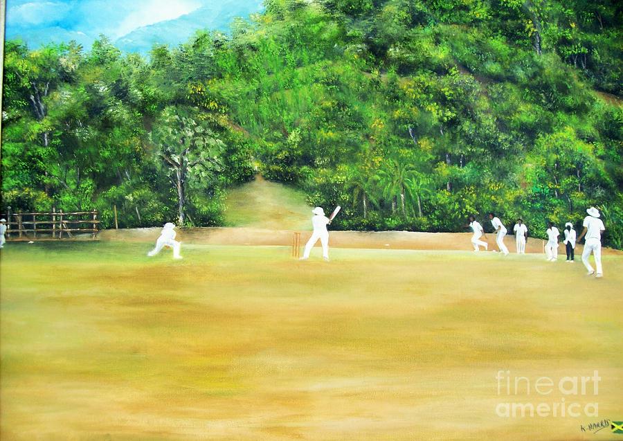Cricket Painting by Kenneth Harris