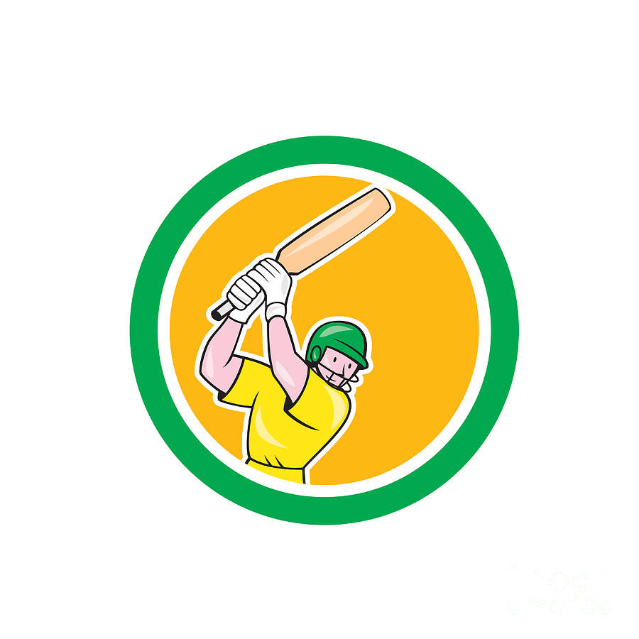 Baseball player batting stance circle drawing Vector Image