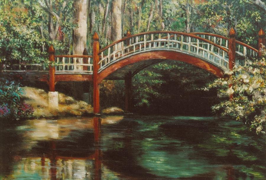 Crim Dell Painting - Crim Dell Bridge - College of William and Mary by Gulay Berryman