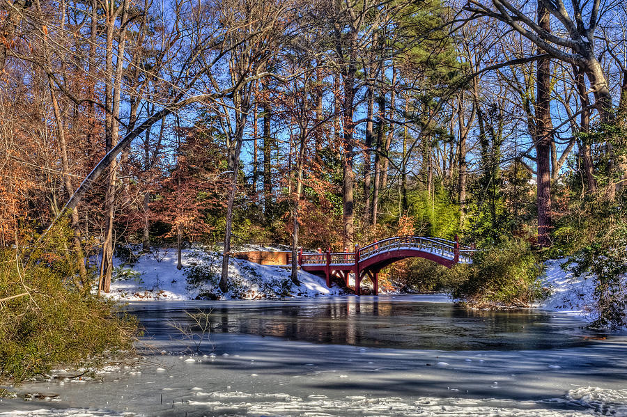 Crim Dell in Winter William and Mary Photograph by Jerry Gammon - Fine