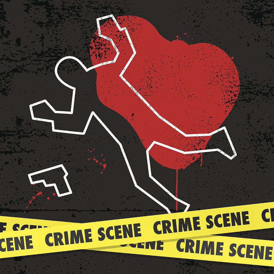 Crime scene Drawing by Mustafahacalaki