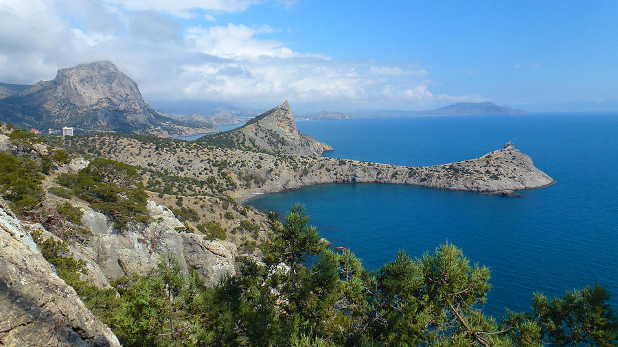 Crimean Black Sea Panorama Photograph by Lana Smith