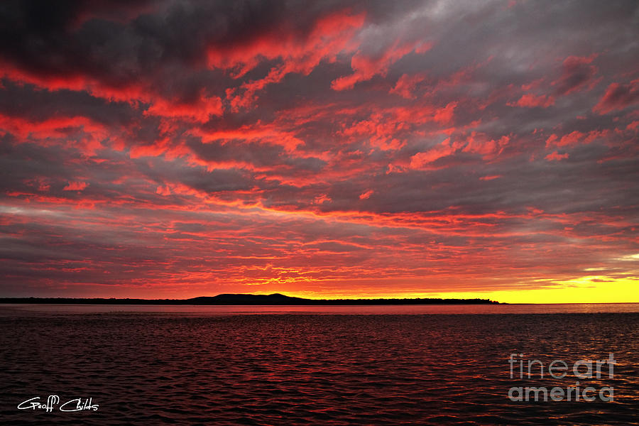 Crimson Awe . Sunset Photograph by Geoff Childs