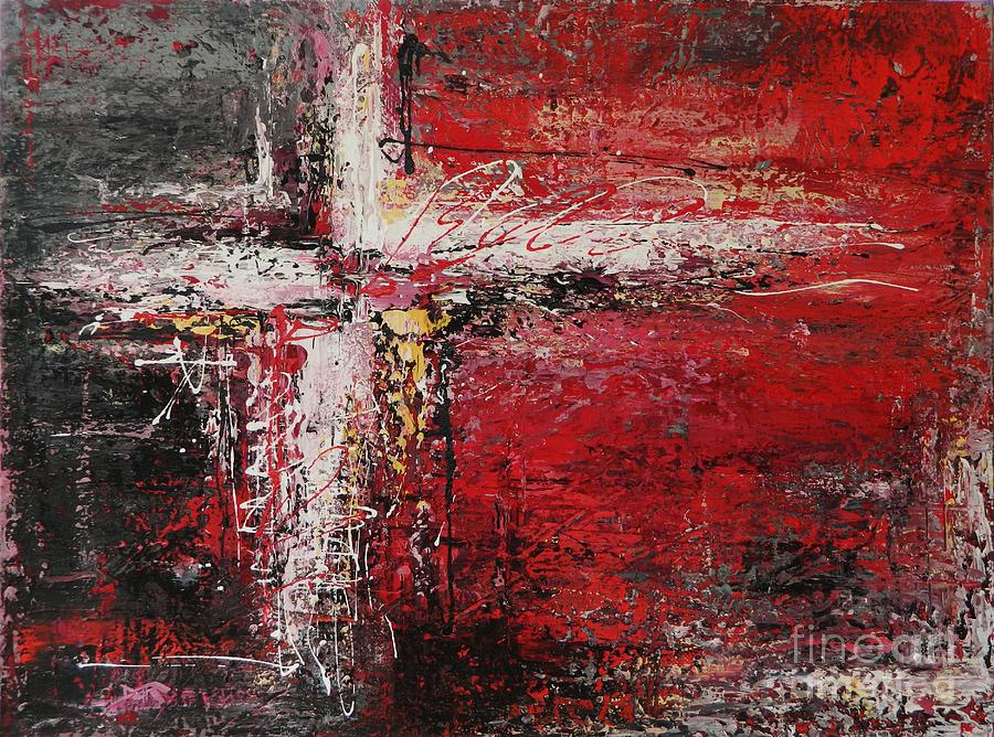 Jesus Christ Painting - Crimson Cross by Dan Campbell