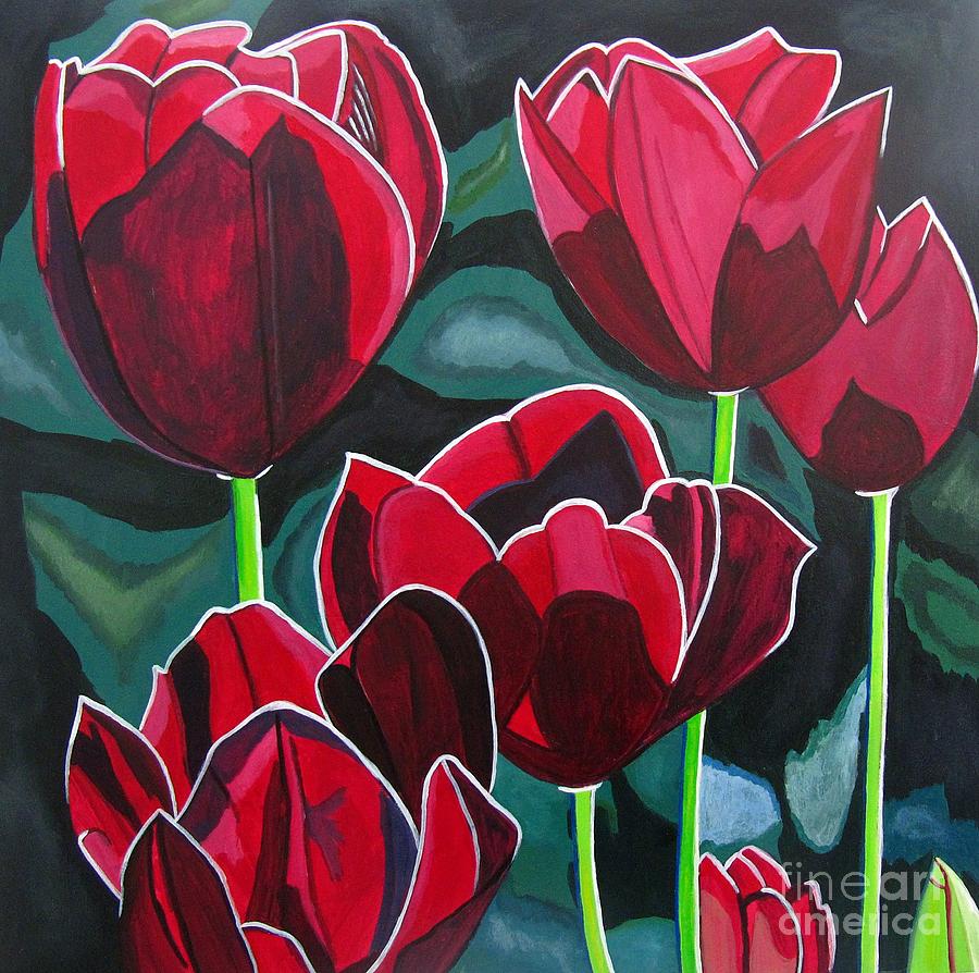 Crimson Delight Painting by Sandra Marie Adams