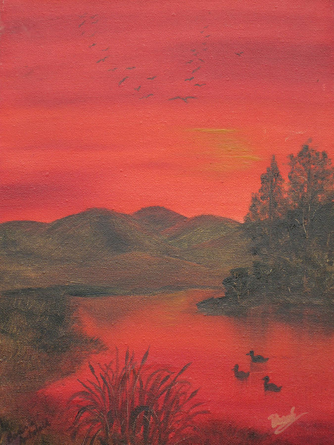 Crimson Lake Painting by Barbara McDevitt
