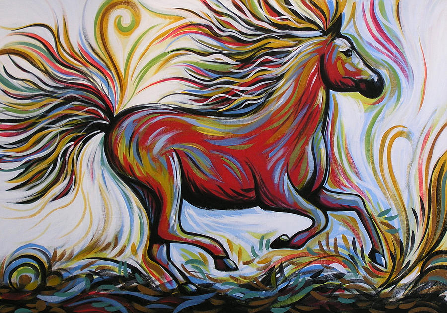 Crimson Lightning Painting by Amy Giacomelli