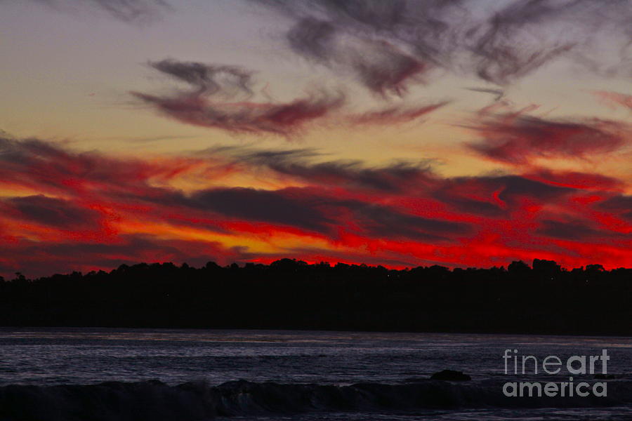 Crimson Sky Photograph by Maureen J Haldeman