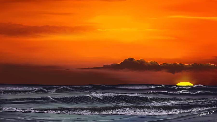 Crimson Sunset Digital Art by Anthony Fishburne