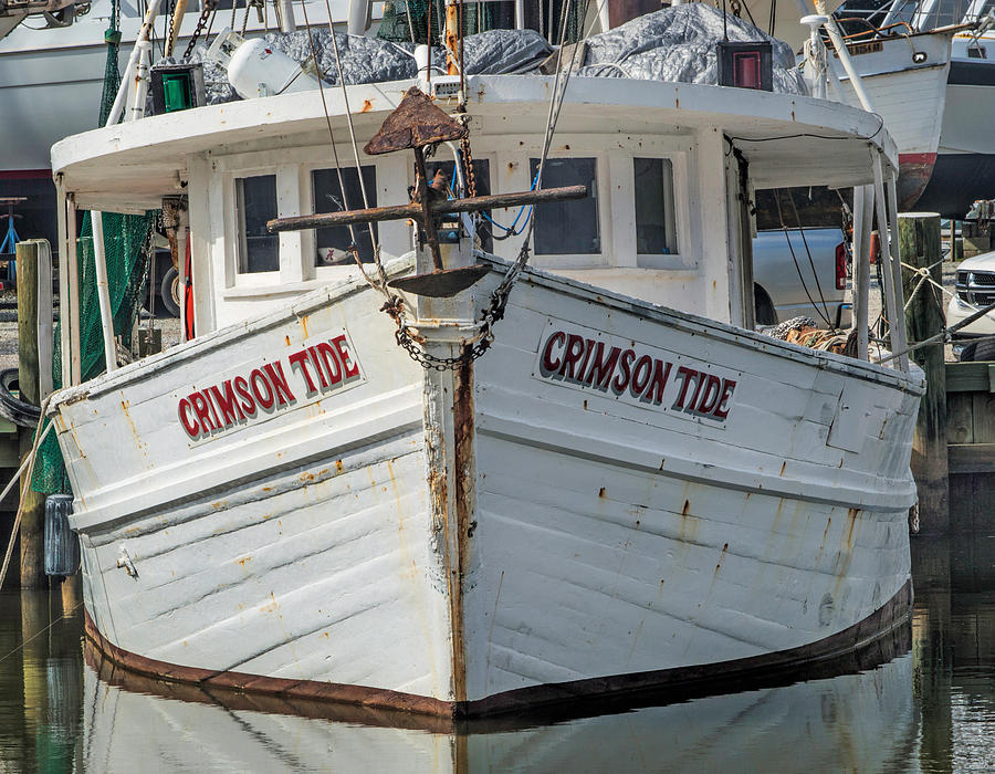 Boat Digital Art - Crimson Tide Headon Cropped  by Michael Thomas